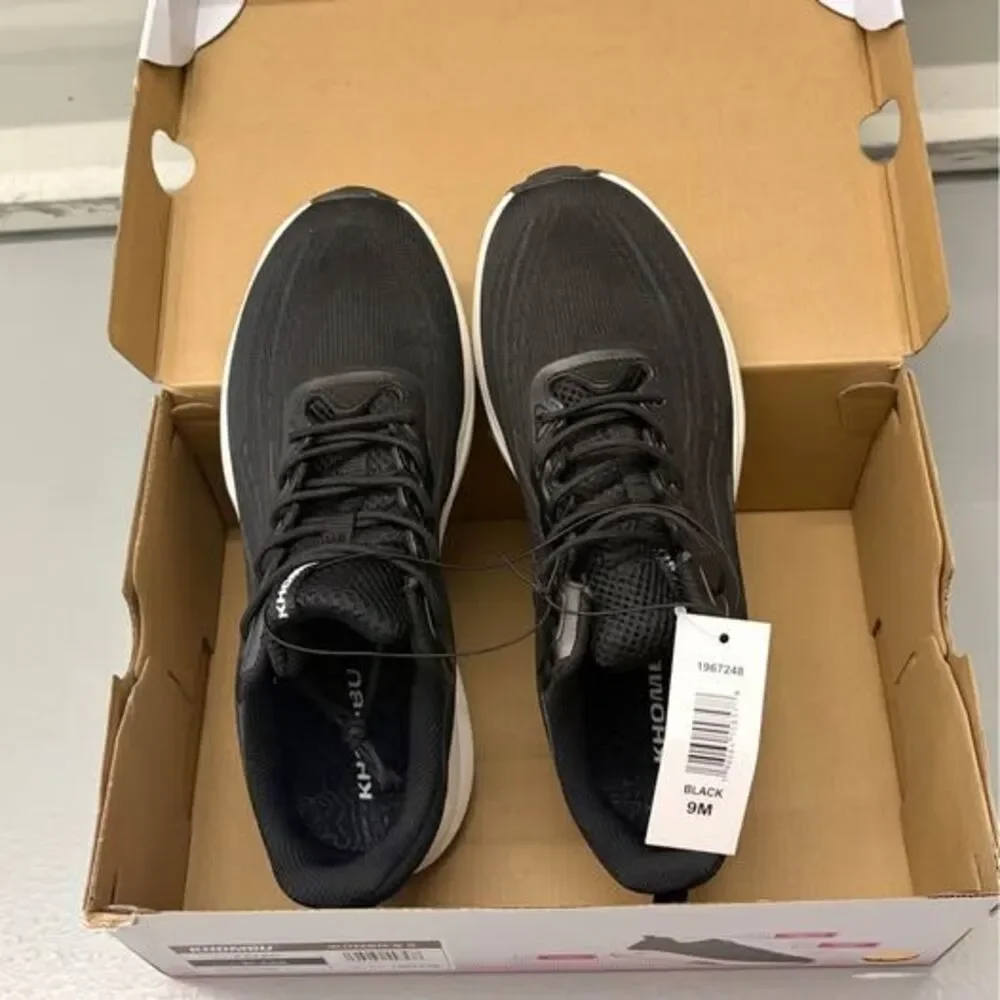 NIB Khombu Women's Patan Comfort Athletic Sneakers - Black (Size 9)